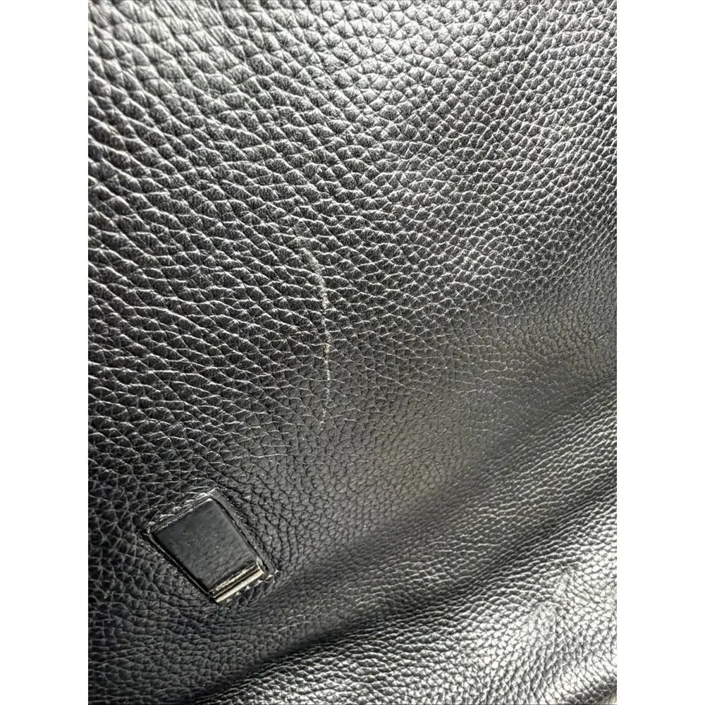 Hugo Boss Genuine Black Leather Laptop Messenger Bag Luxury Work Crossbody Satch